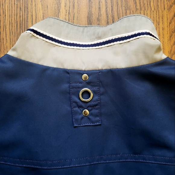 Y2K Sears Men’s Full Zip Navy Windbreaker Jacket Size Large – Canada Style A48 - Picture 9 of 10